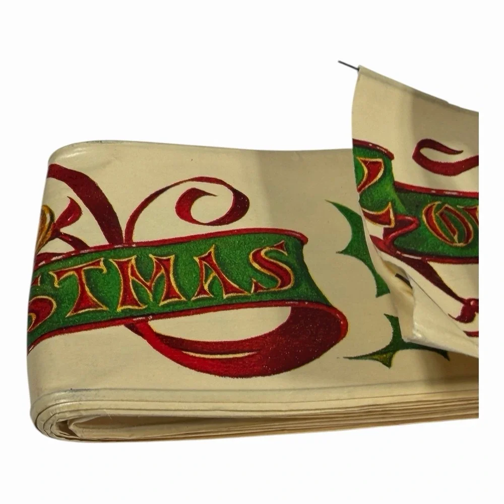 Vintage Merry Christmas Nicole Garland, 9' Long NIP Ames Paper